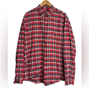L.L. Bean Signature Plaid Flannel Shirt | Men’s Large Tall | 100% Cotton